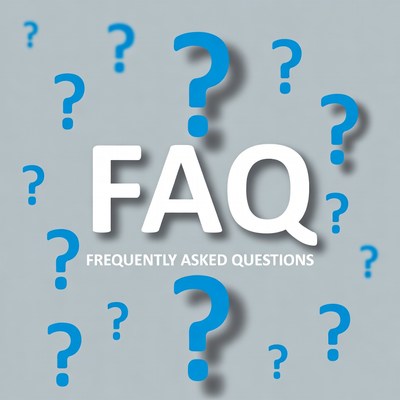 FAQ with Blue Question Marks