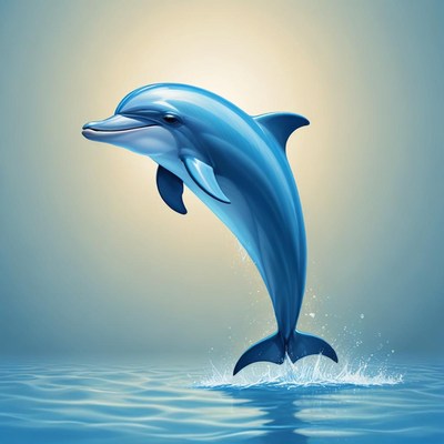 Dolphin jumps out of water