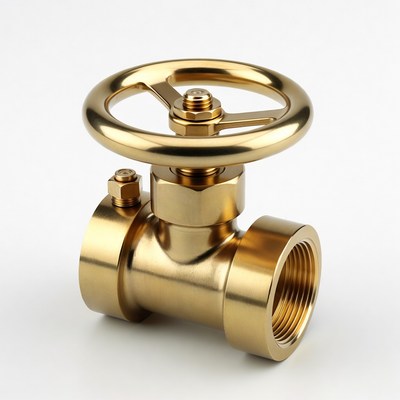 Brass valve with handle design for plumbing use