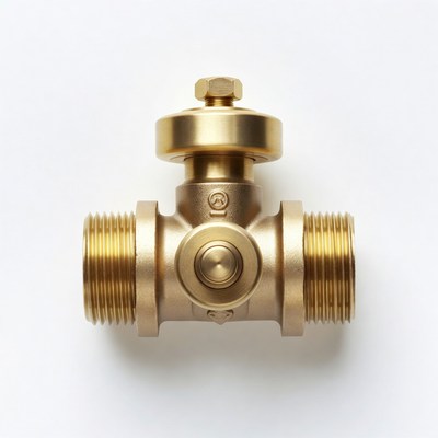 Brass water valve for plumbing system