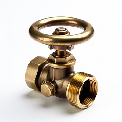 Bronze valve with circular handle design