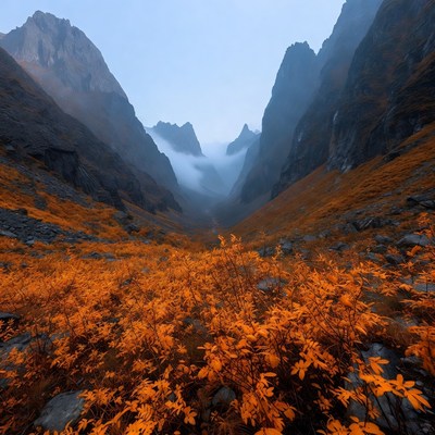 Autumn colors in the valley