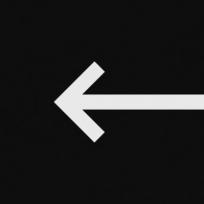 Simple left arrow design on black background