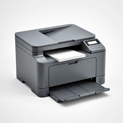 Printer on a simple workspace surface