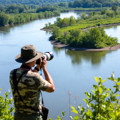Photographer captures river view in summer