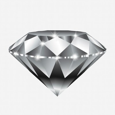 Sparkling diamond on display