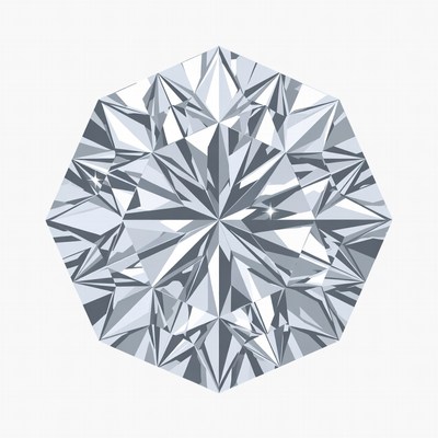 Diamond gem in light display