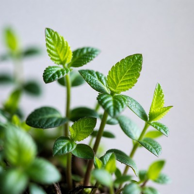 Fresh green plant growing indoors