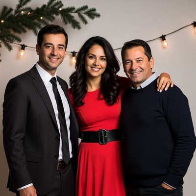 Group of people in holiday setting