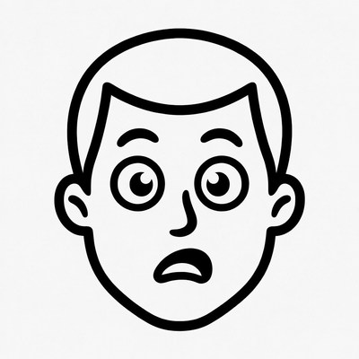 Person shows surprise in expression