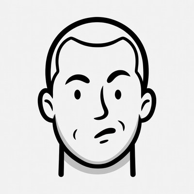 Person looking thoughtful in illustration