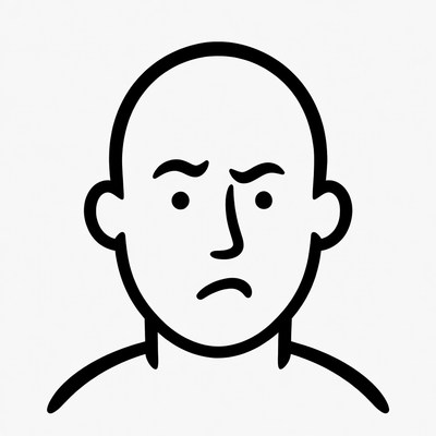 Person showing a sad expression