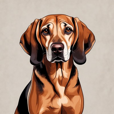 Dog portrait on a plain background