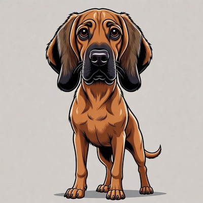 Dog standing on gray background