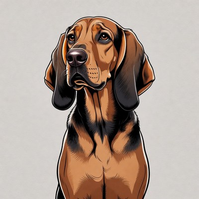 Dog portrait in simple style