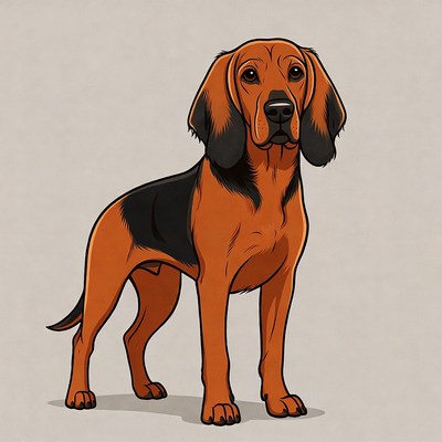 Portrait of a dog standing upright