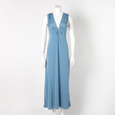 Long blue dress on display