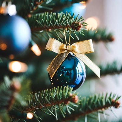 Christmas ornament on a tree