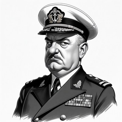 Portrait of a military officer in uniform