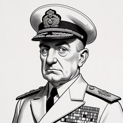 Portrait of a military officer in uniform
