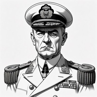 Military officer in dress uniform