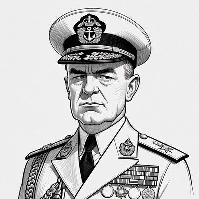 Navy officer portrait in uniform