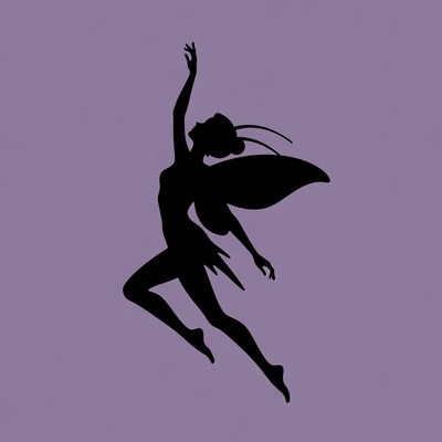 Silhouette of a dancer in motion