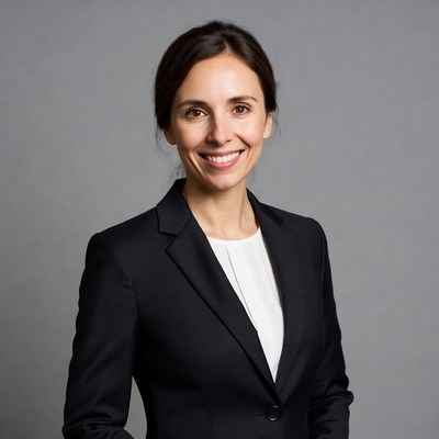 Businesswoman in formal attire smiles
