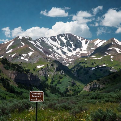 Conservation site in rocky mountains