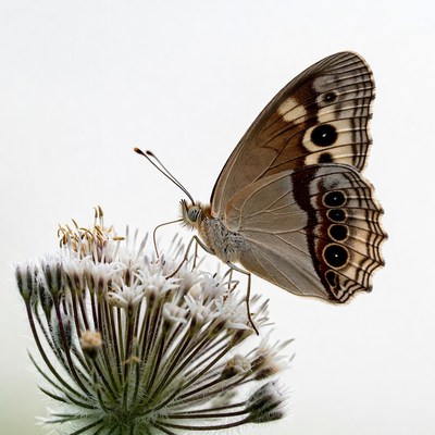 Butterfly on flower in daylight