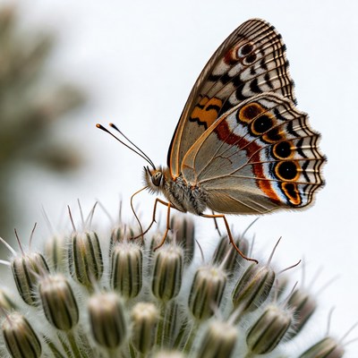 Butterfly resting on flower