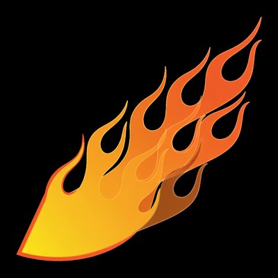 Fire graphic with flame design