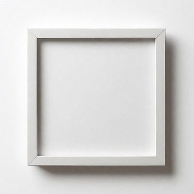White frame on a wall