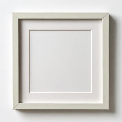 Blank frame hanging on a wall