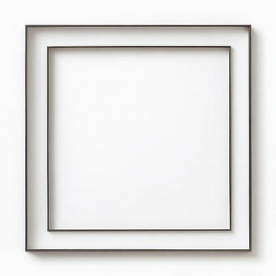 Square frames on a white background