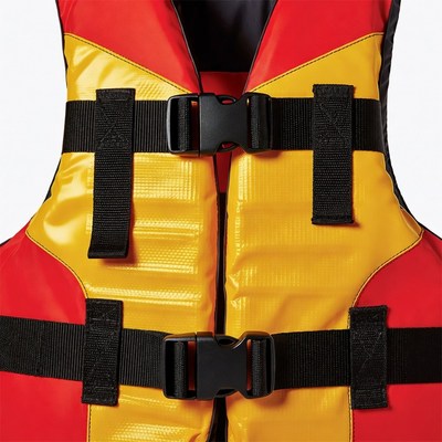 Bright life jacket on display