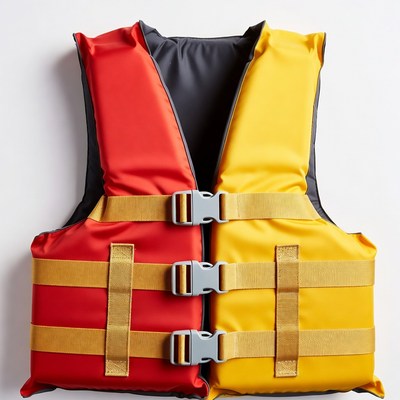 Two color life vest for safety