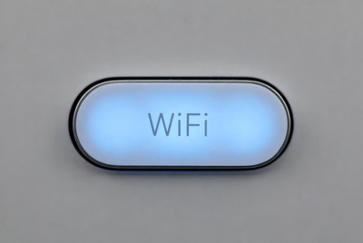 Wifi button with blue light