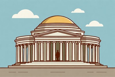 National monument with large dome structure