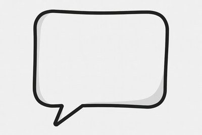 Simple speech bubble graphic design