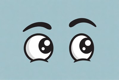 Cartoon eyes with simple design