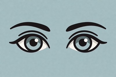 Two eyes looking at the viewer