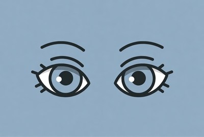 Simple drawing of human eyes