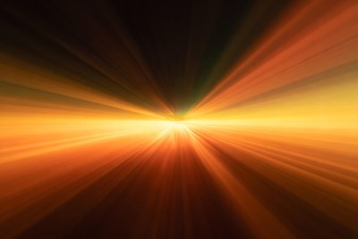 Rays of light at dusk