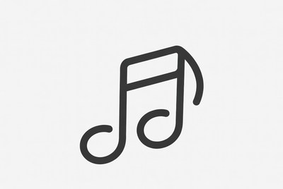 Music note design on simple background