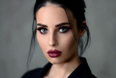 Portrait of a woman with dark hair