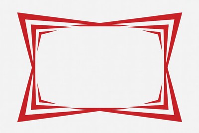 Geometric red pattern design on white background