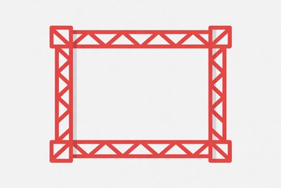 Red scaffold frame design for construction use