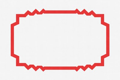 Blank red frame design for art