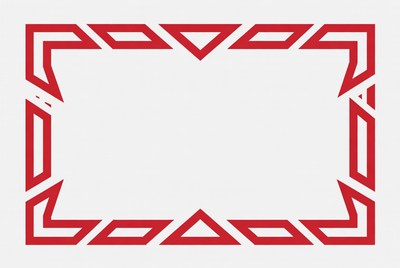 Red geometric pattern design for decoration